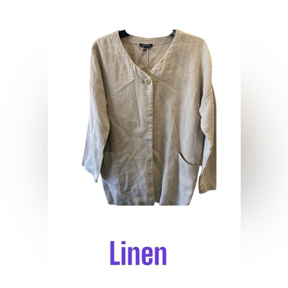 Eileen Fisher Jackets & Blazers - Eileen Fisher Small/Petite linen jacket - Chore Jacket $338
